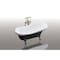 Castello Usa Daphne 69" Clawfoot Acrylic Freestanding Bathtub in Black W/ Chrome Feet CB-26-69-B-T-CH - alternate 5